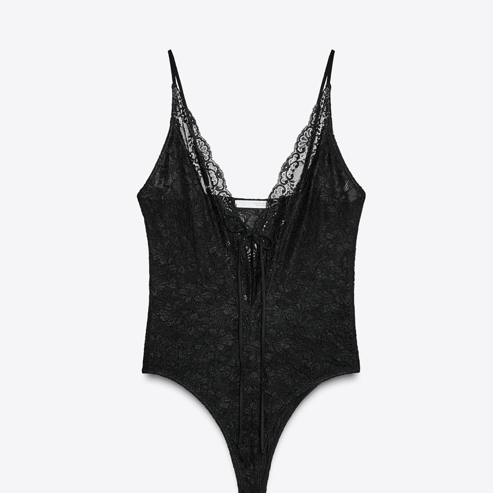 Zara Black Lace Bodysuit
